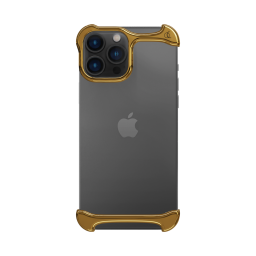 Arc Pulse - Dubbelzijdige Titanium Bumper Case - iPhone 13 Pro - Goud