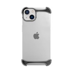 Arc Pulse - Dubbelzijdige Titanium Bumper Case - iPhone 13 - Zilver