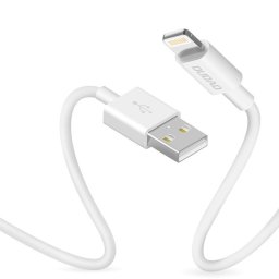 Dudao - USB naar Lighting iPhone oplader - 3A Fast charge oplaadkabel - Datakabel - 1 Meter - Wit