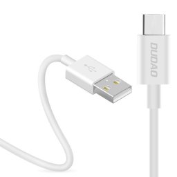 Dudao - USB naar USB-C oplader - 3A Fast charge oplaadkabel - Datakabel - 1 Meter - Wit