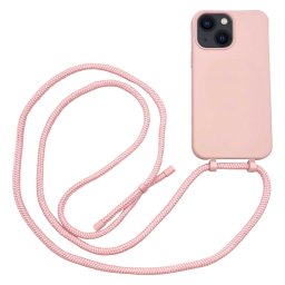 Høyde - iPhone 13 - Telefoonhoes met koord - Roze