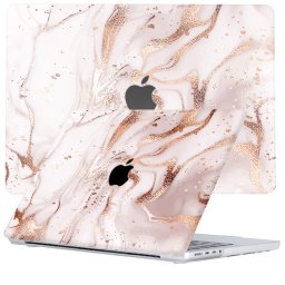 Lunso MacBook Pro 14 inch (2021-2023) cover hoes - case - Marble Vera